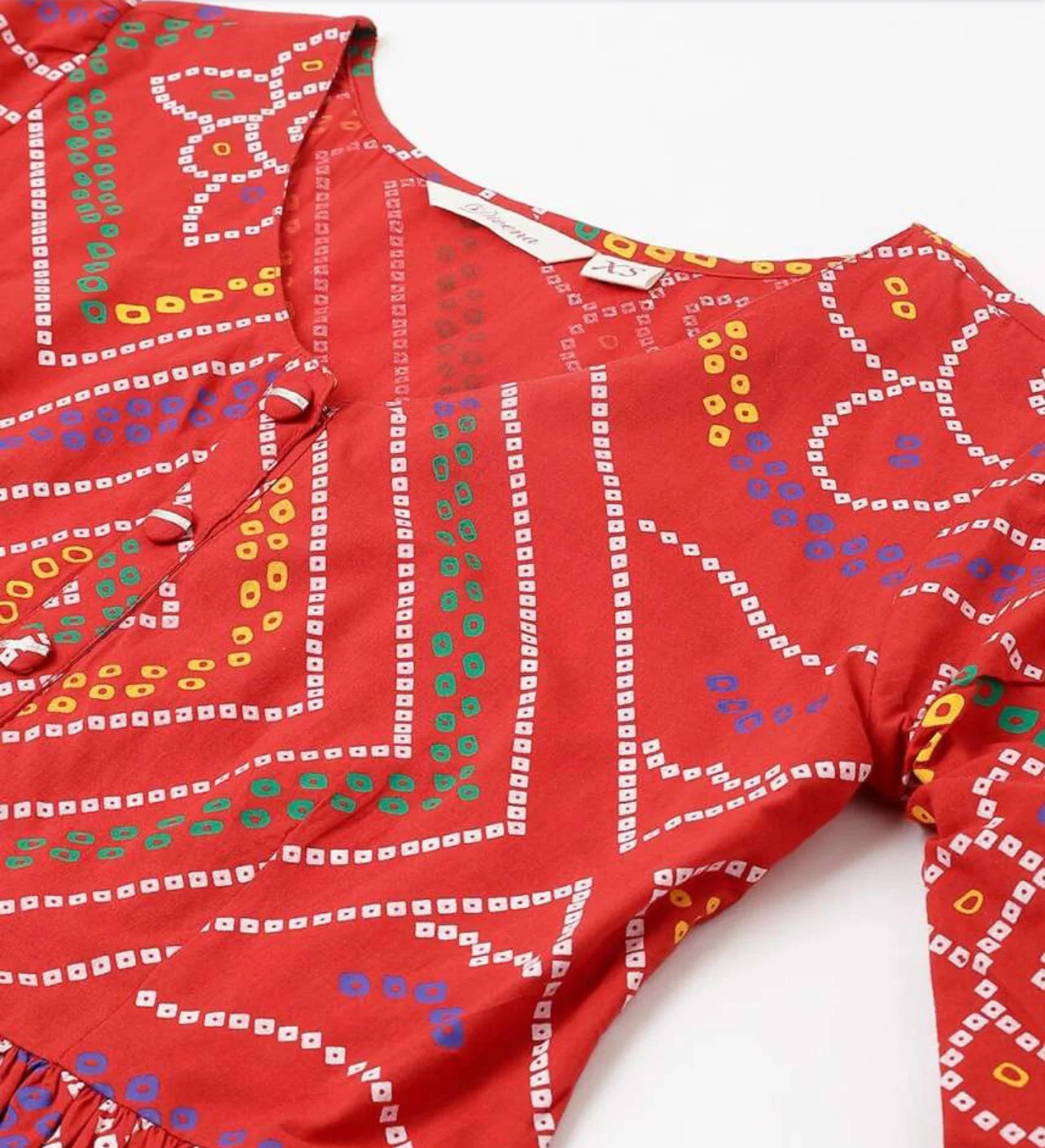 Round Neck Print Cotton Top