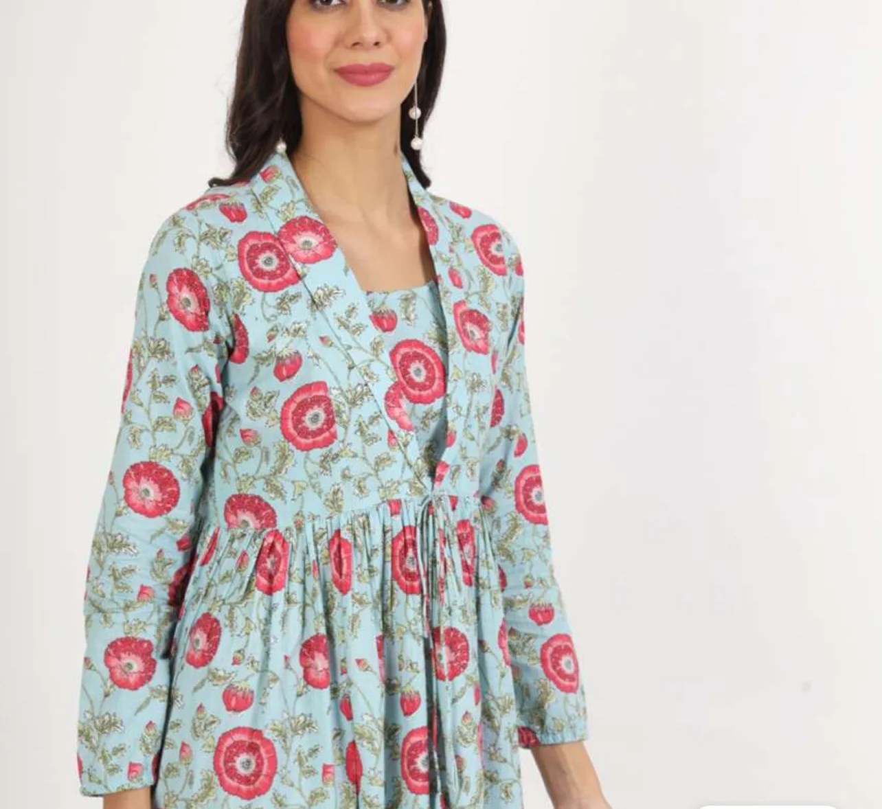Turquoise blue regular empire top