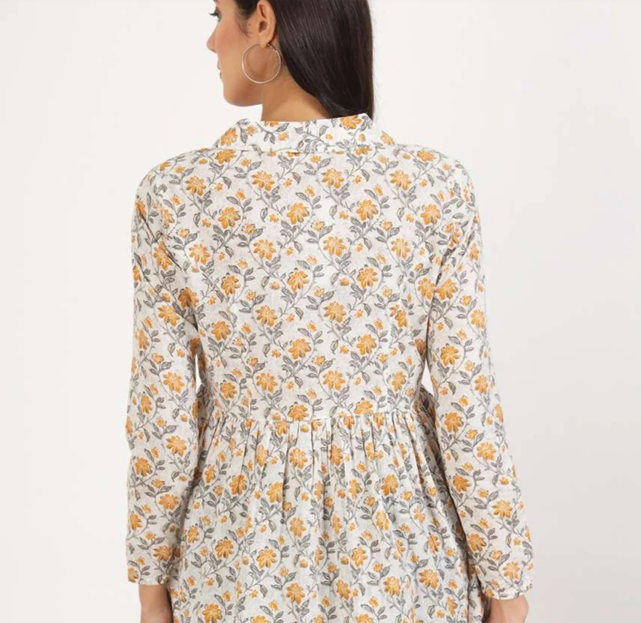 Cream-coloured regular a-line top