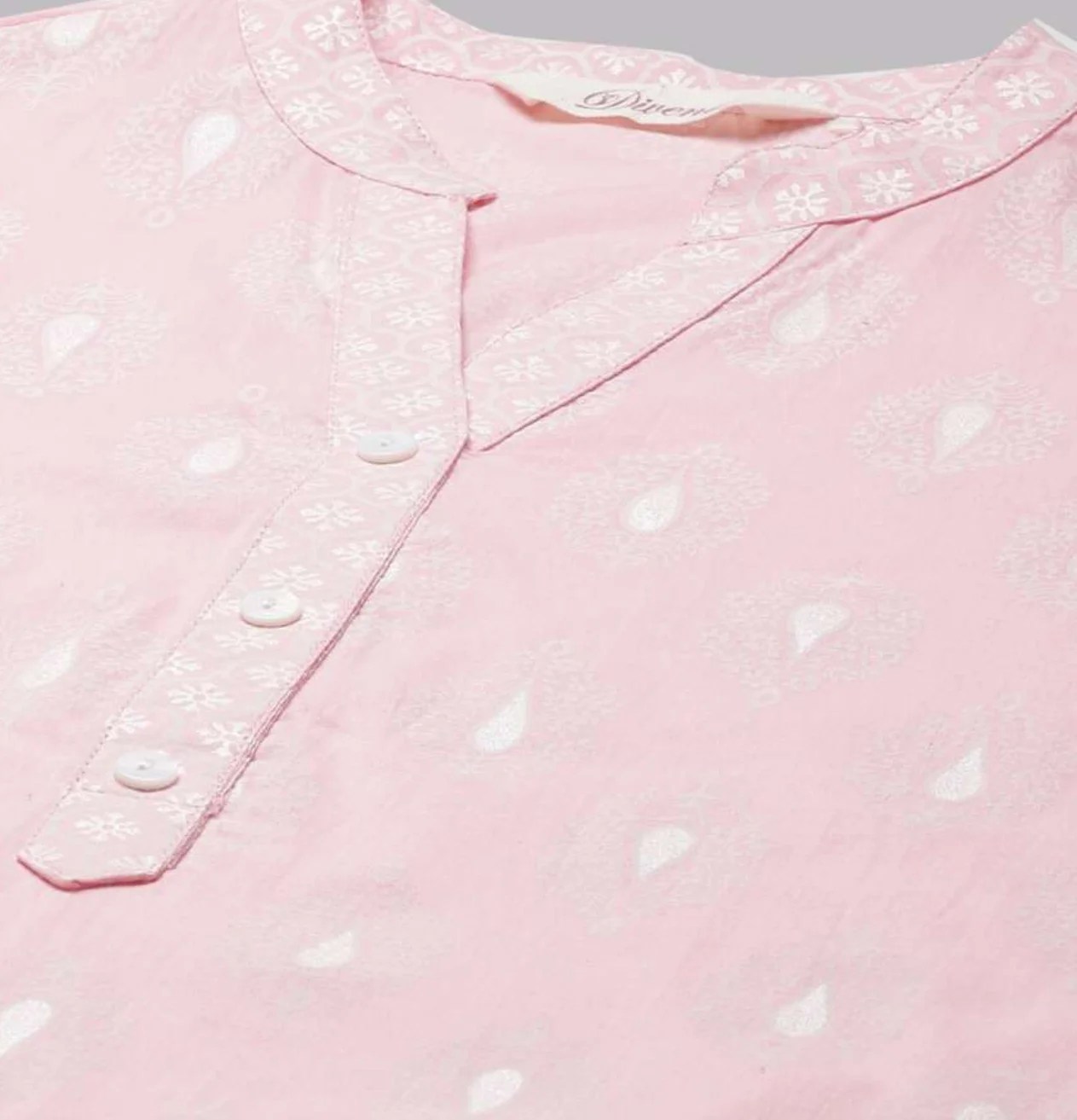 Women Pink Ethnic Motifs Printed Pure Cotton Kurta with Palazzo set