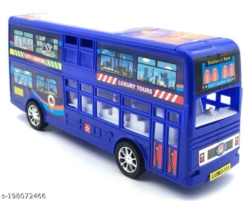 Bus Toy For Toddler Medium Size Double Decker Bus 25*7*10 cm