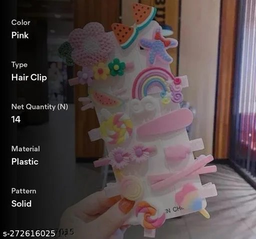 14 Pcs Multi Unicorn Ice Cream Hair Clips Set Baby Hairpin For Kids Girls Toddle