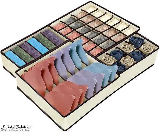 Storage Box Drawer Divider Foldable Closet Organizer
