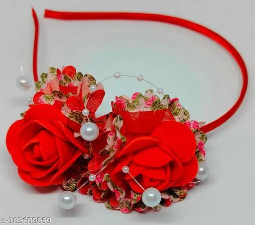 Stylish Sgl Enterprises Women Multi Color Fabric Floral Hair Band PACK OF 4