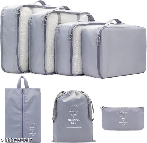 Travel Organizer 7 in 1 Travel Laundry Cosmetics Luggage Packing Organizers Set