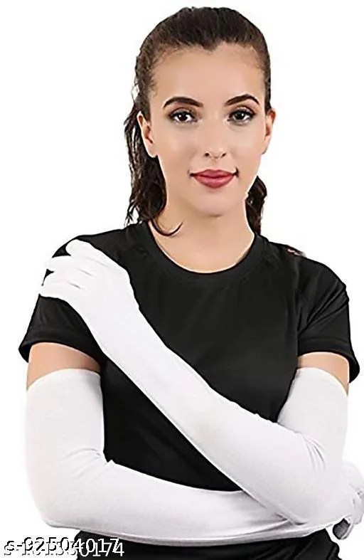 Cotton Full Hand Summer Gloves for Protection From Sun Burn/Heat/Pollution -1 Pair