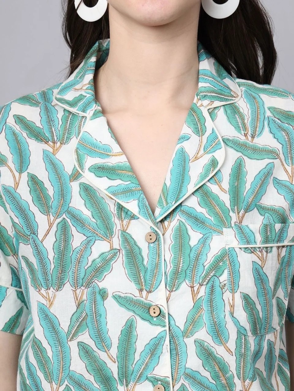 Printed Pure Cotton Shirt With Shorts