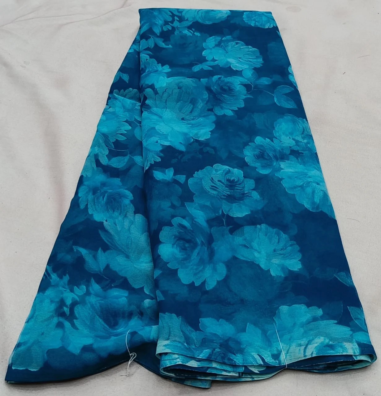 Floral print georgette saree
