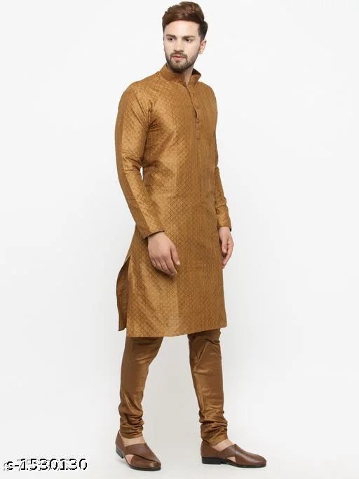JACQUARD SOLID MENS KURTA