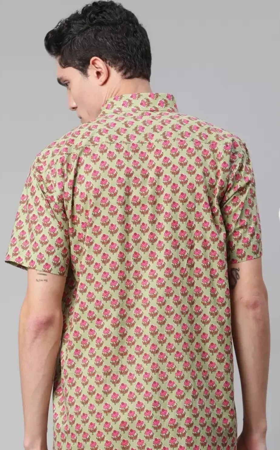 Mens printed cotton shirt