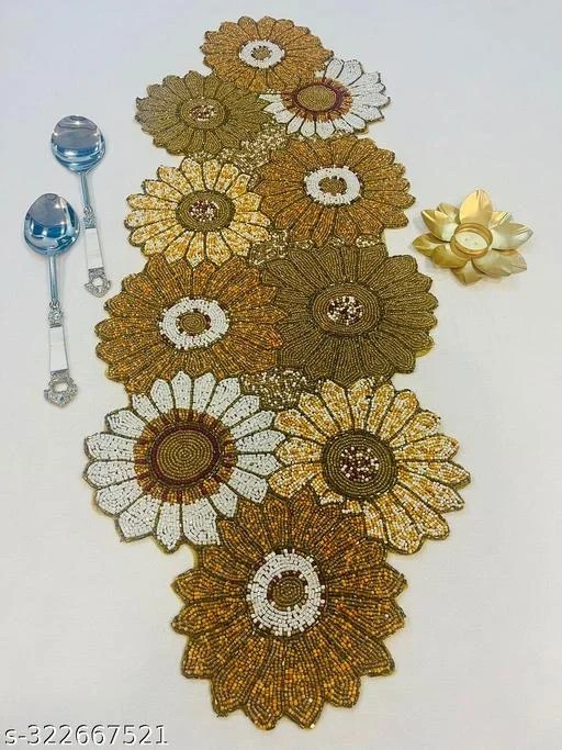 FLOWER DESIGN BEADED RUNNER