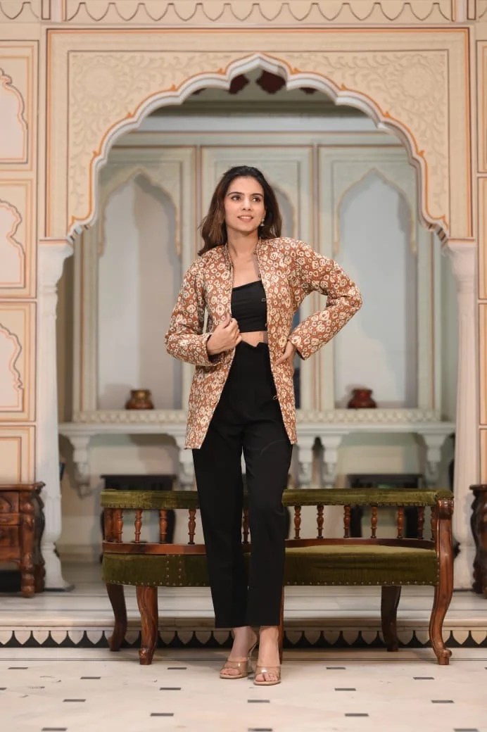 BROWN QUILTED JACKETS FOR WOMEN