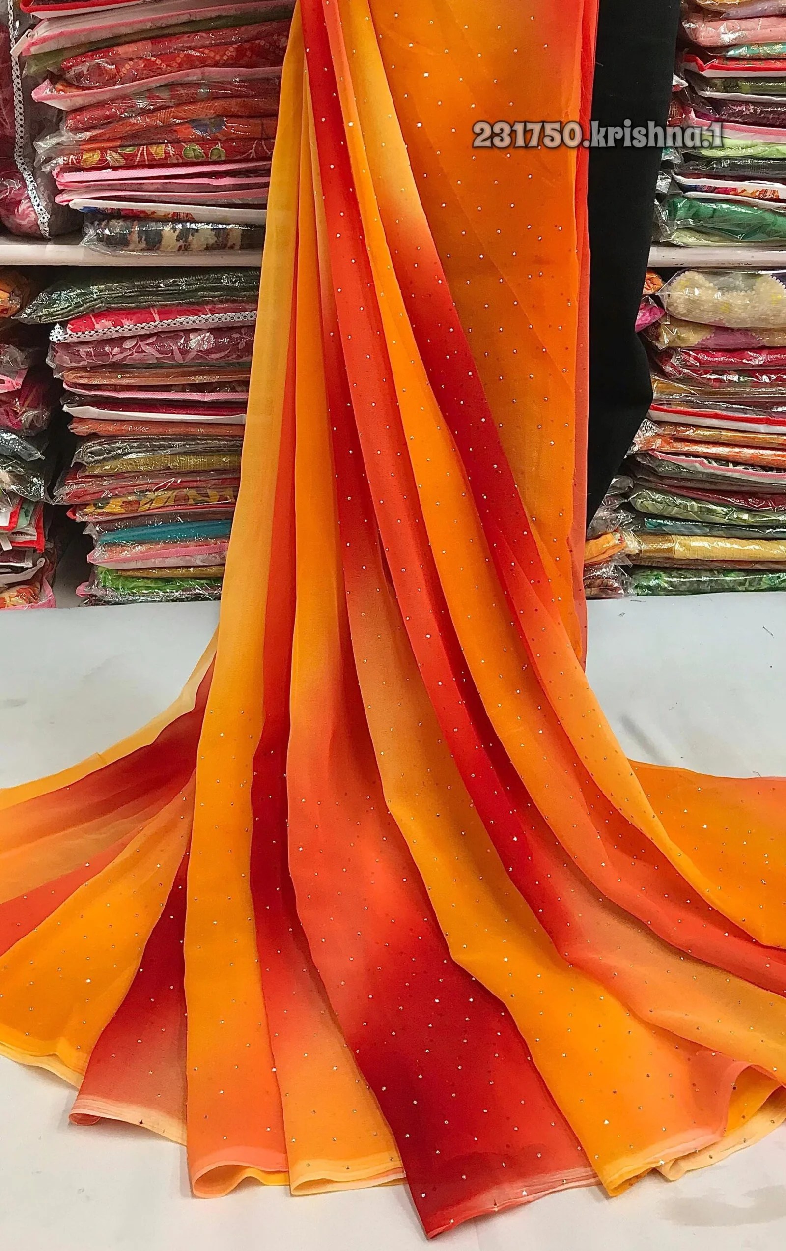 Royal Georgette shaded Saree
