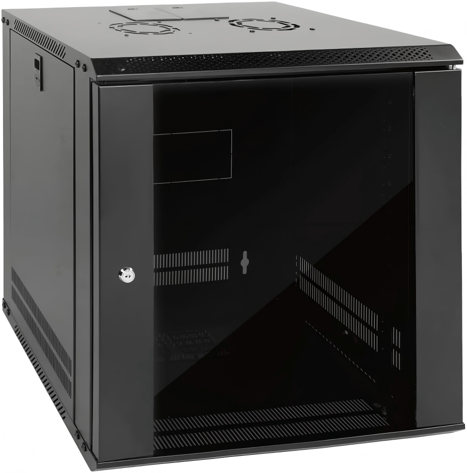 12U Wall Mount Server Cabinet IT Network Rack Enclosure Lockable Door and Side Panels, 17.7inch Depth,for 19” IT Equipment,A/V Devices