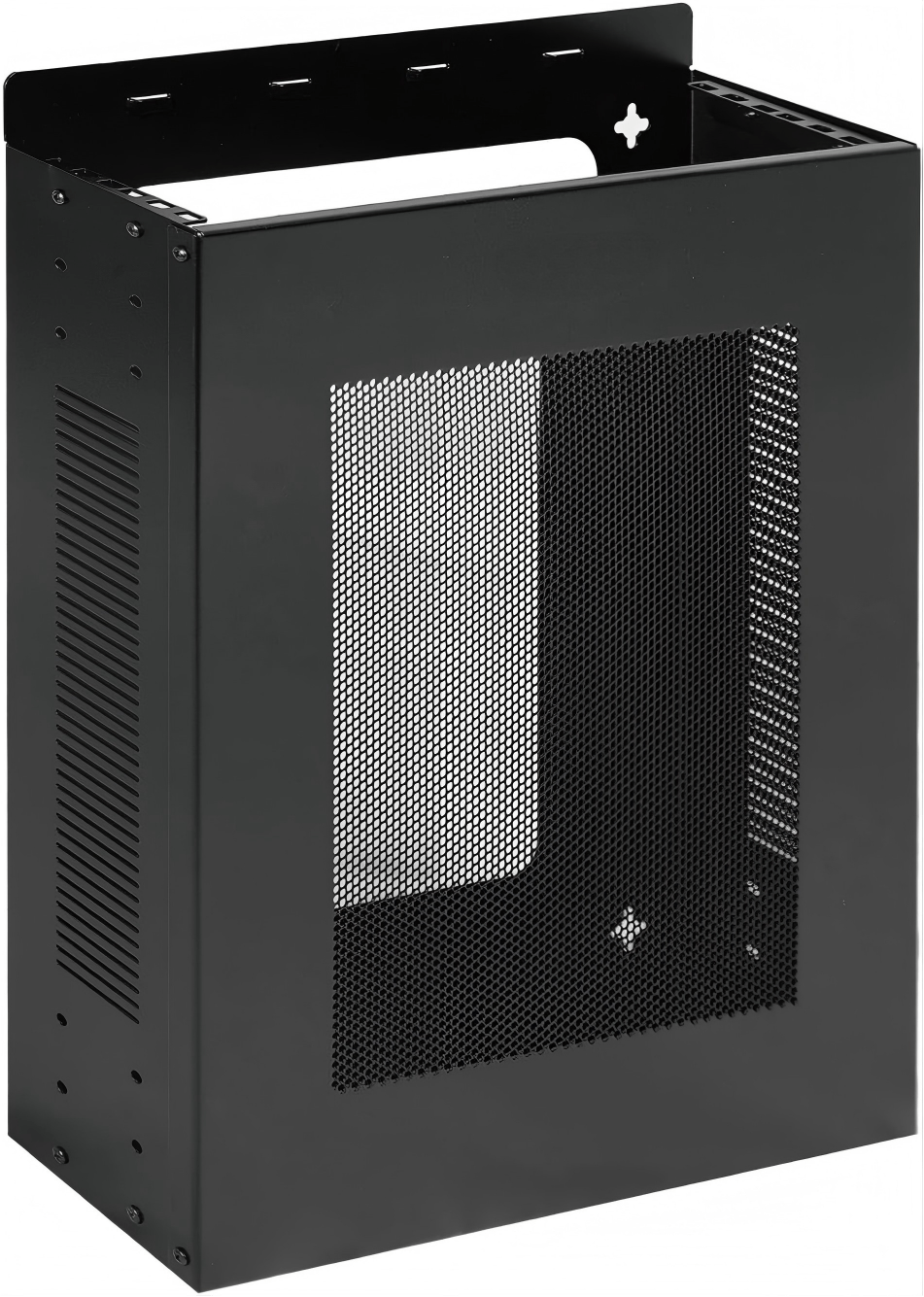 2U Vertical/Horizontal Wall Mountable Server Rack, with Vented Enclosure for 19" IT Equipment, Cable Modems, Telecom, A/V