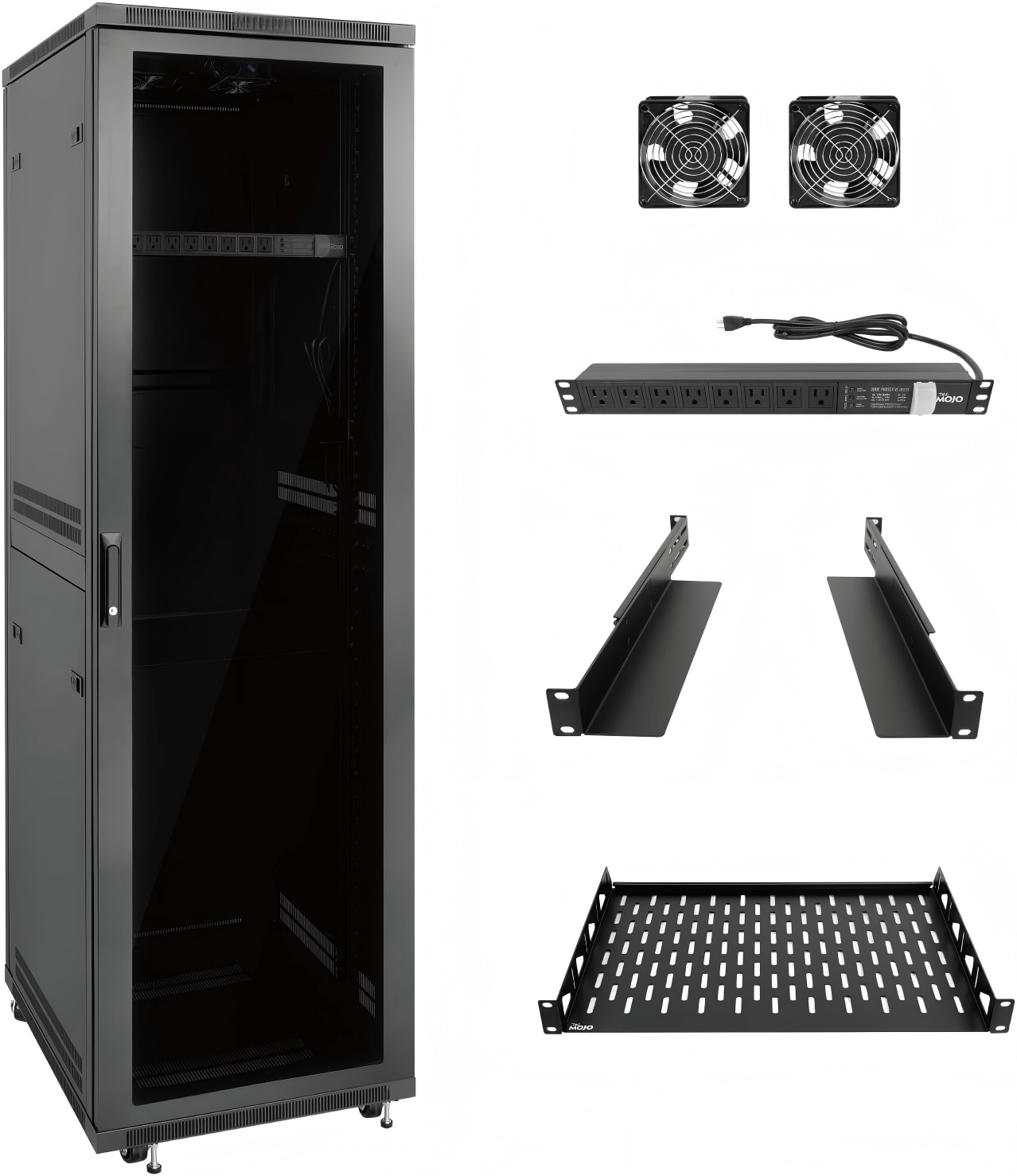 42U Server Rack Network Cabinet 23.6" D x 23.6" W, Locking Data Cabinet Enclosure for 19" Server, Networking, AV & IT Equipment