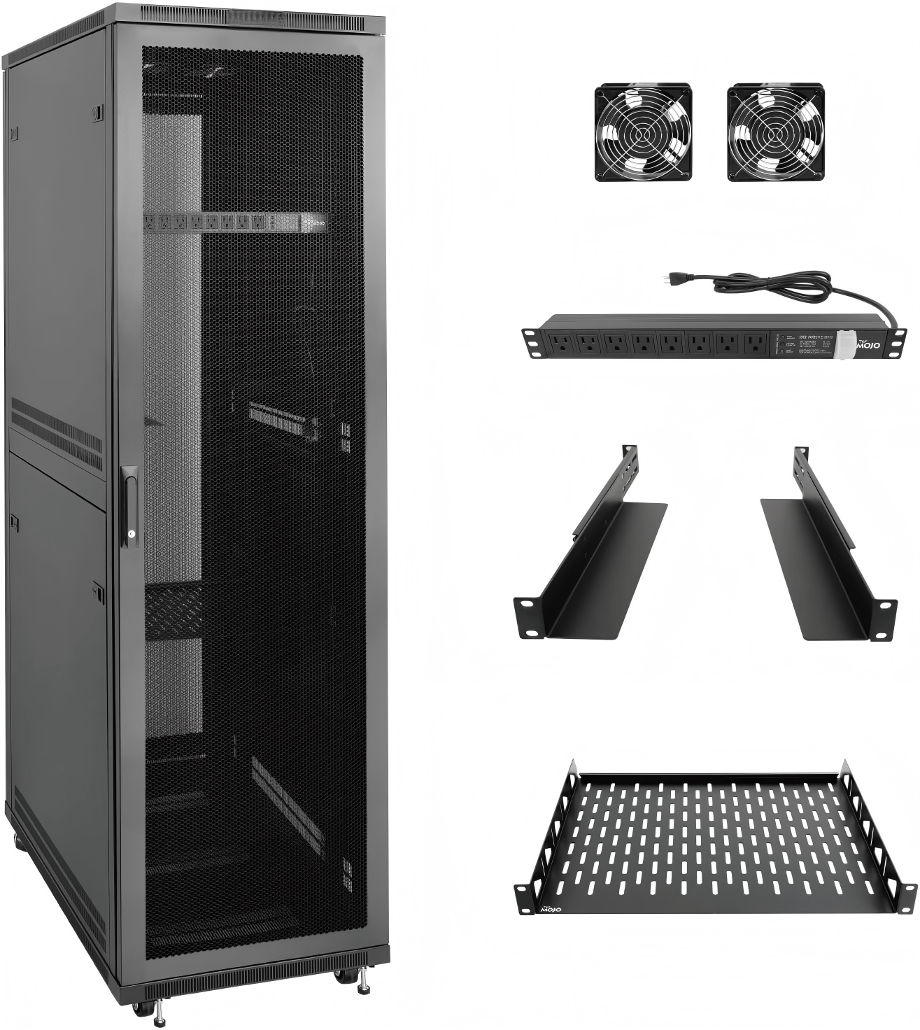 42U Server Rack Network Cabinet 31.5" D x 23.6" W, Locking Data Cabinet Enclosure for 19" Server, Networking, AV & IT Equipment