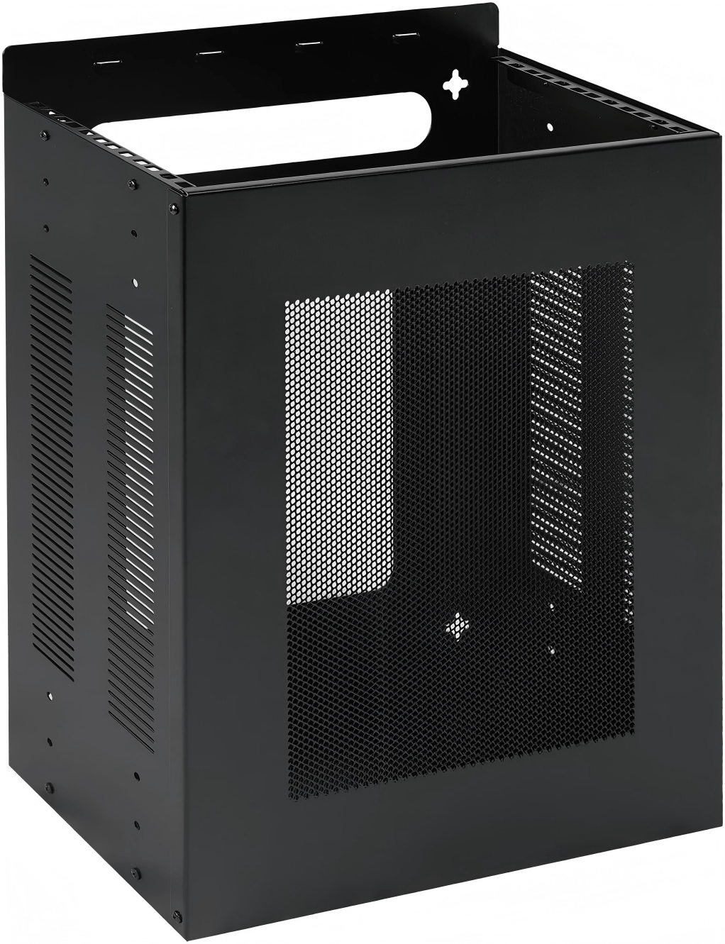 4U Server Rack, Vertical/Horizontal Wall Mountable Rack with Vented Enclosure for 19 Inch IT Equipment, Cable Modems, Telecom, A/V