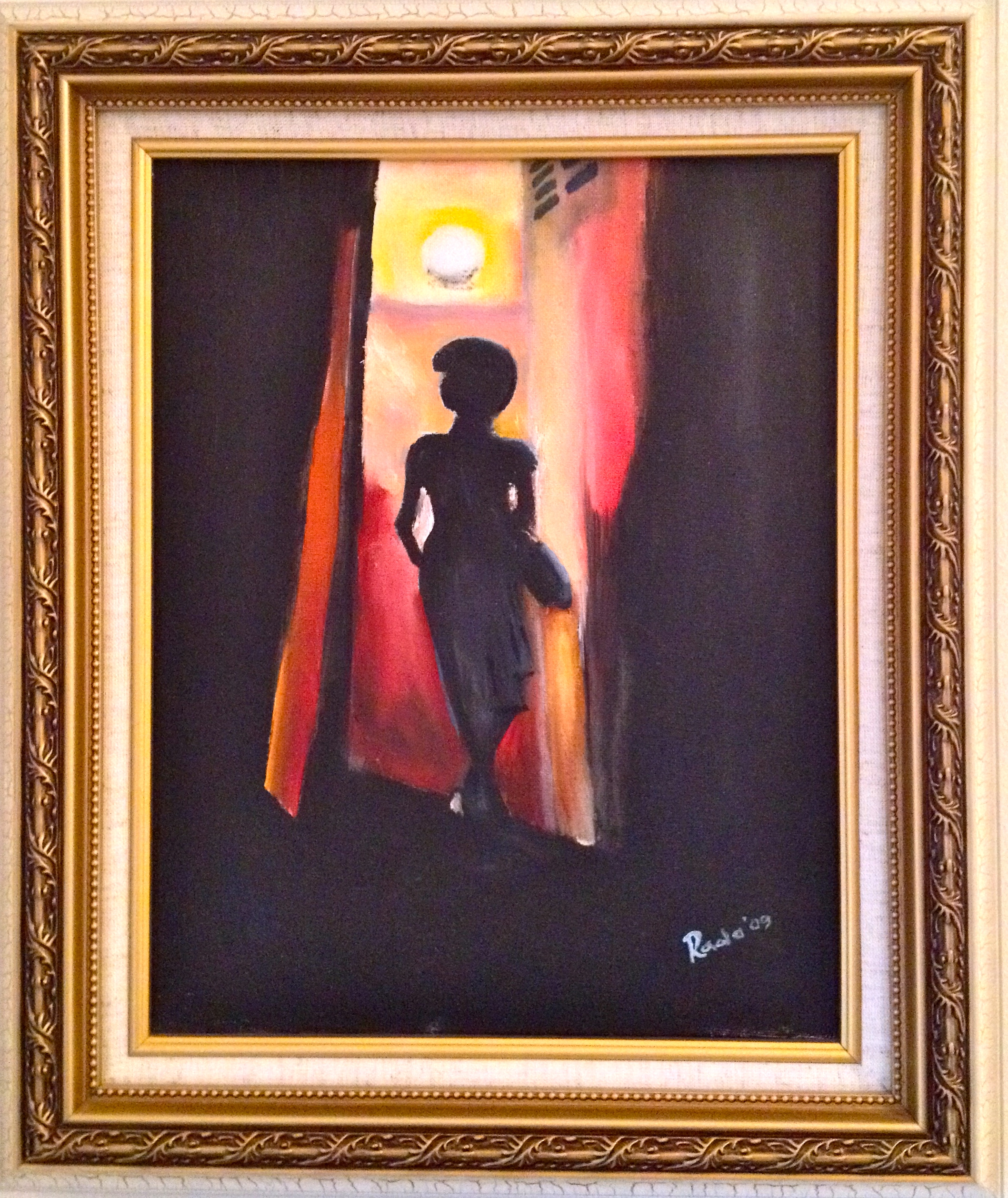 012. Late for the Show, Unframed size: 11" x 14"