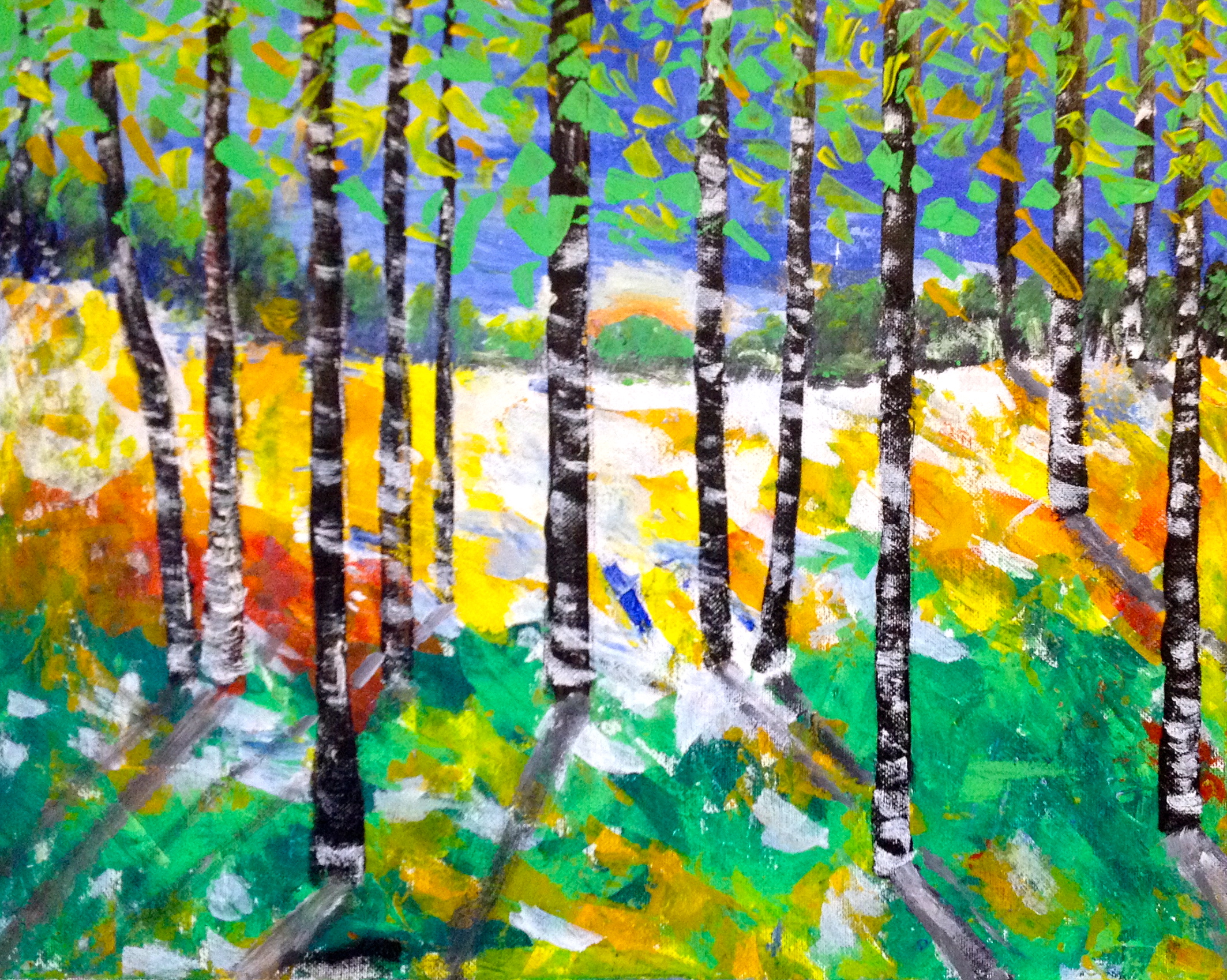 031. Birch, Unframed size: 20" x 16"