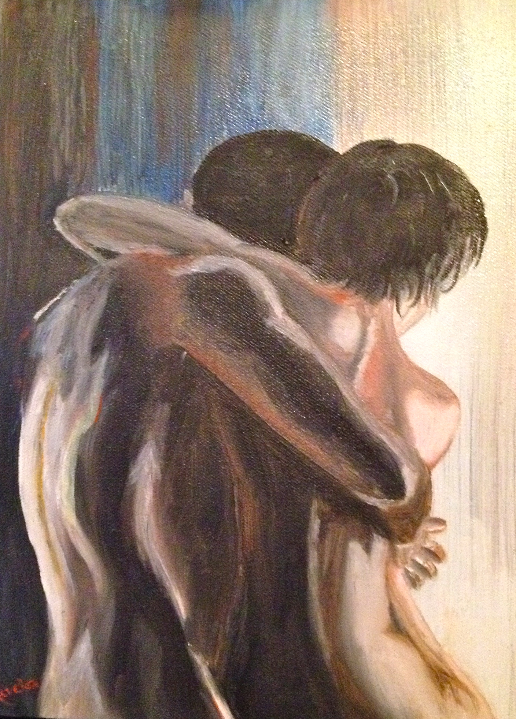 043. Couple, Unframed size: 9" x 12"