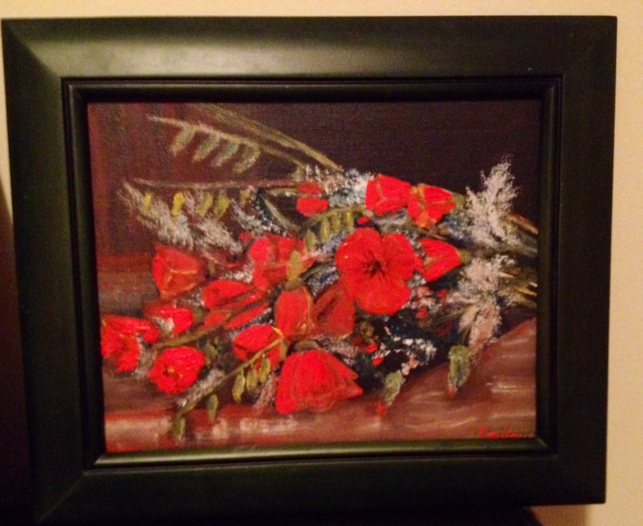 038. Poppies, Unframed size: 8" x 10"