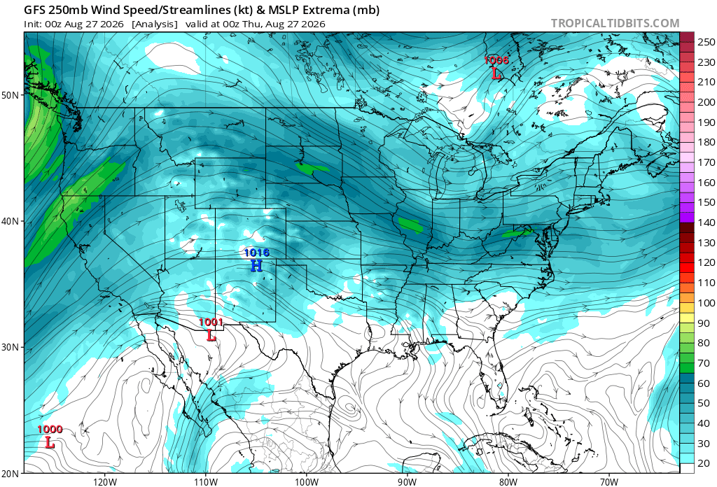 250mb US Analysis Turbulence Forecast 250mb Us00 