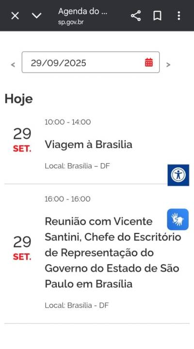 Agenda do governador esconde o verdadeiro motivo da viagem à capital federal. Foto: reprodução.