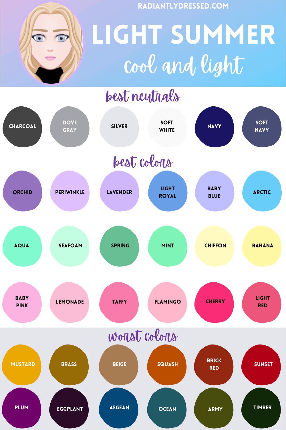 Summer color analysis makeup