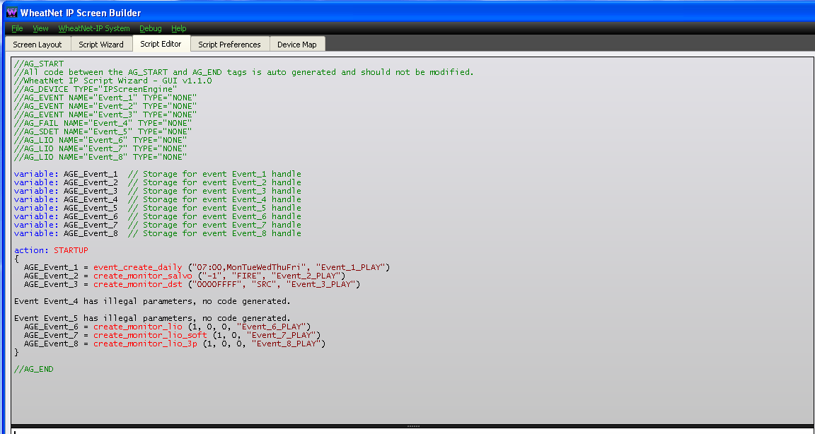 ScreenBuilder - Edytor Skryptów