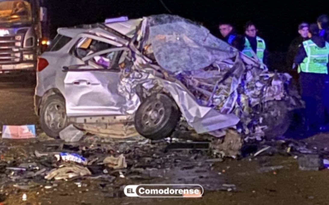 Cortaron la Ruta 3 por el trágico accidente donde fallecieron tres vecinos de Rada Tilly