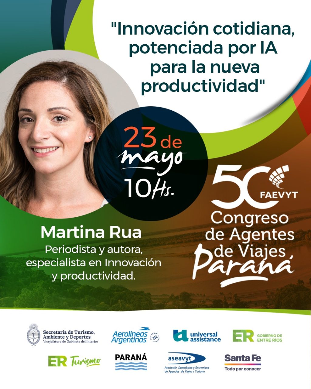 INTELIGENCIA ARTIFICIAL Y HUMANIDAD: MARTINA RUA EN EL CONGRESO DE AGENTES DE VIAJES