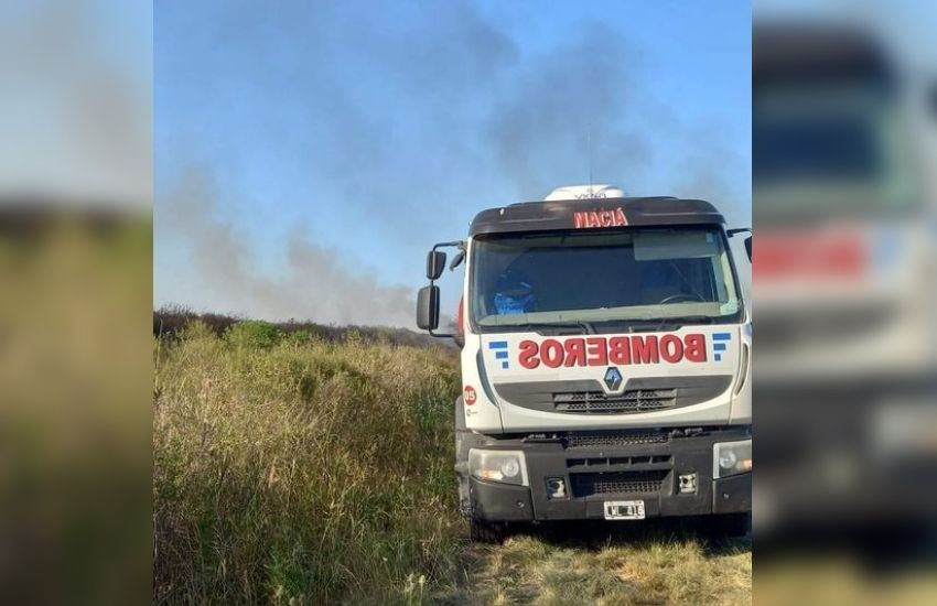 Crítica situación de bomberos Maciá: trabajan en dos focos de incendio y no hay refuerzos en la zona