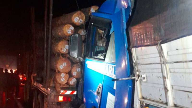 Departamento Uruguay: murió conductor tras un choque entre dos camiones en la Autovía Artigas