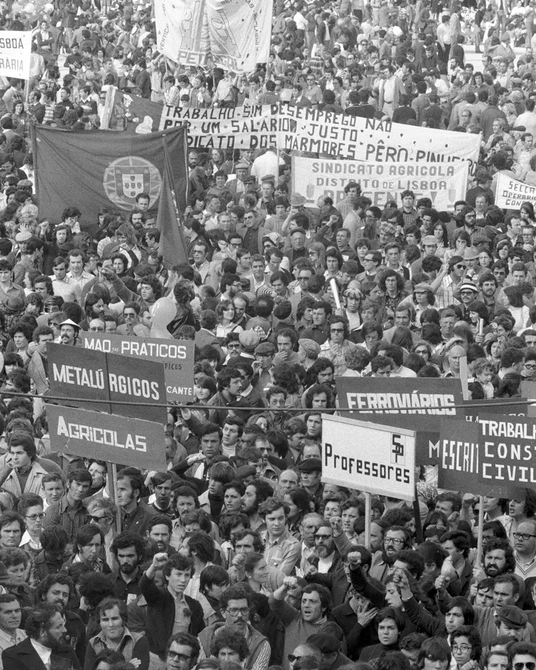 Manifestação comemorando o 1⁰ de Maio