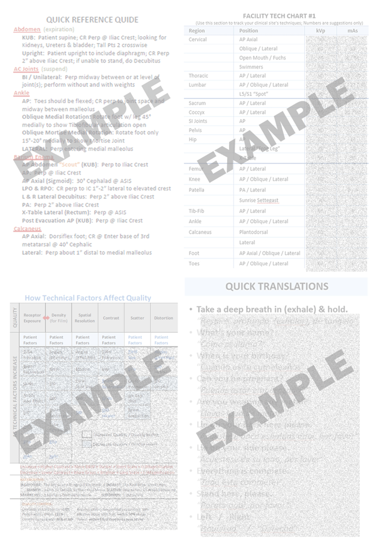 Rad Tech Notebook - Student X-ray Markers | Clinical Booklets