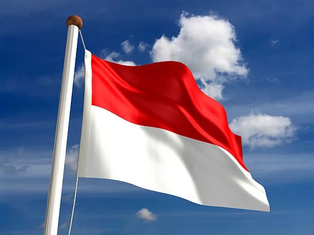 3D Indonesia flag (with clipping path)