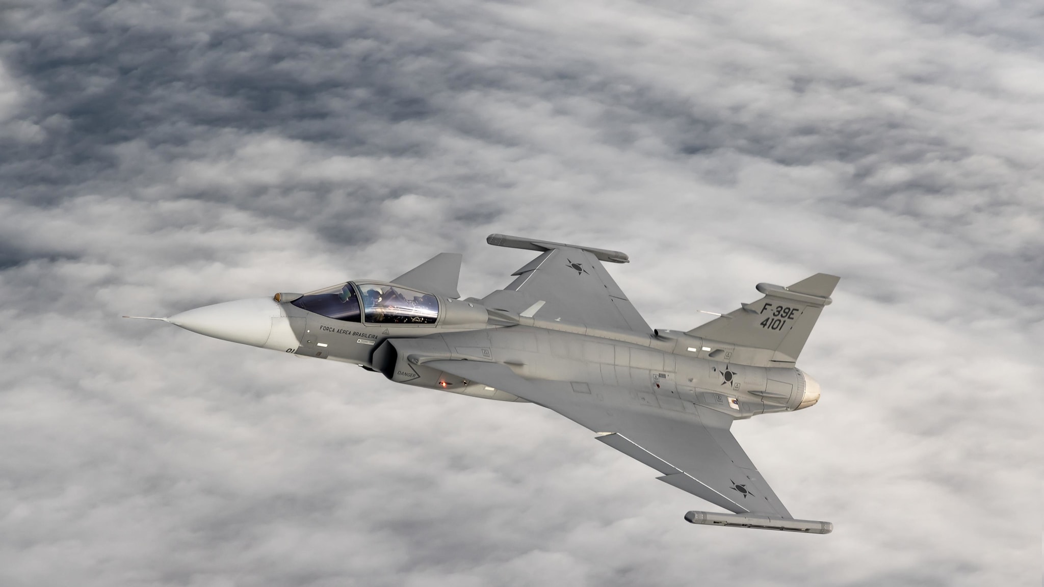 Gripen in flight