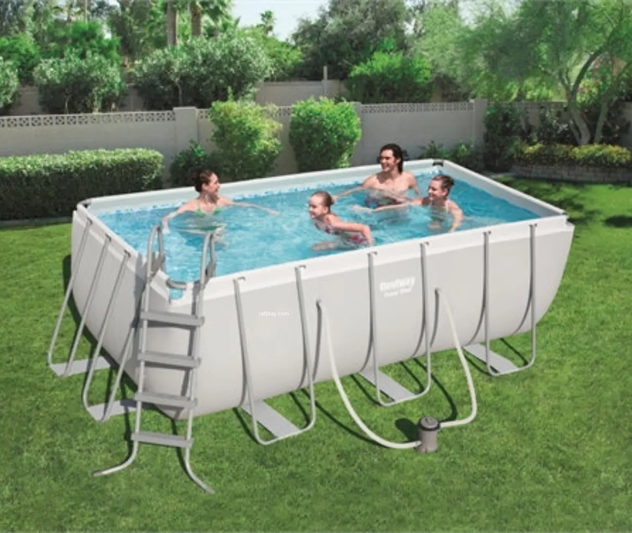 Bestway Power Steel Rectangular Frame 4 12m X 2 01m X 1 22m Set Agp