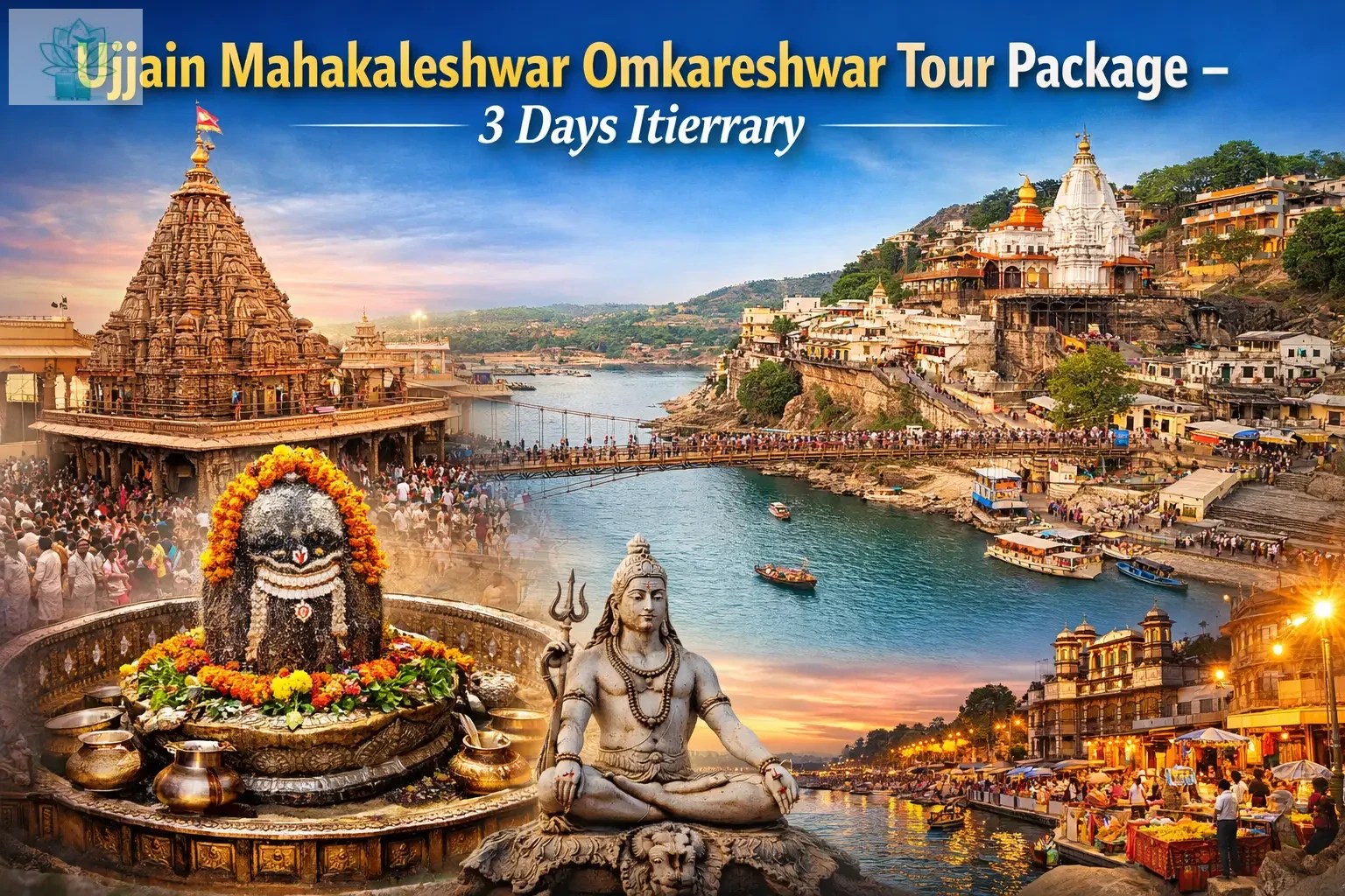 Ujjain Omkareshwar 3 Days Tour Package – Mahakaleshwar Jyotirlinga Darshan, Omkareshwar Temple and Madhya Pradesh cultural heritage