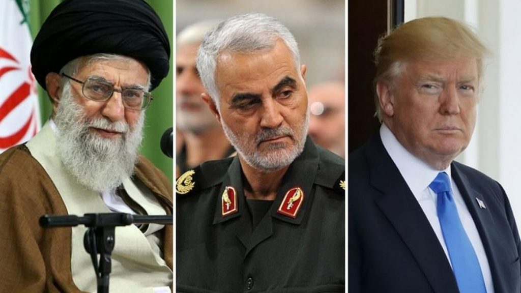 Khamenei on the left side.
Trump on the right side.
