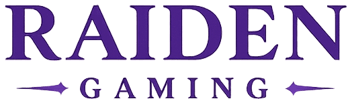 "Raiden Gaming" site logo in Newsreader font