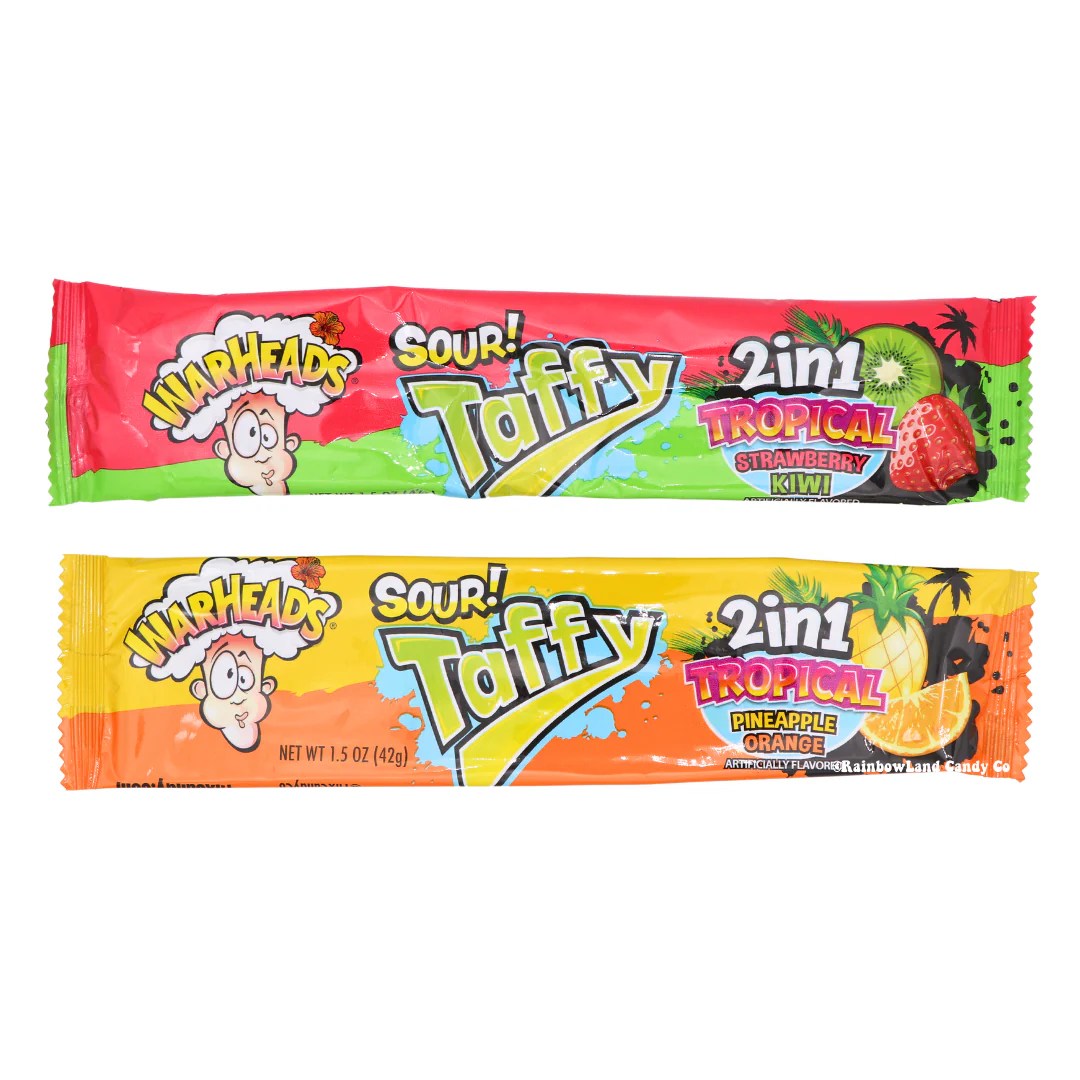 Warheads Tropical Sour Taffy One Rainbowland Candy Co