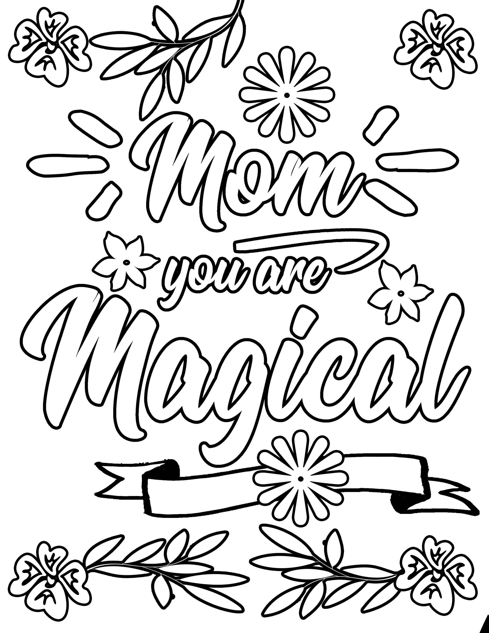 Free i love mom coloring pages