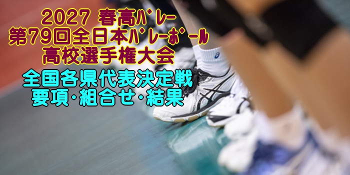 愛媛 2026春高ﾊﾞﾚｰ｜第78回全日本ﾊﾞﾚｰﾎﾞｰﾙ高校選手権 代表決定戦 男子結果