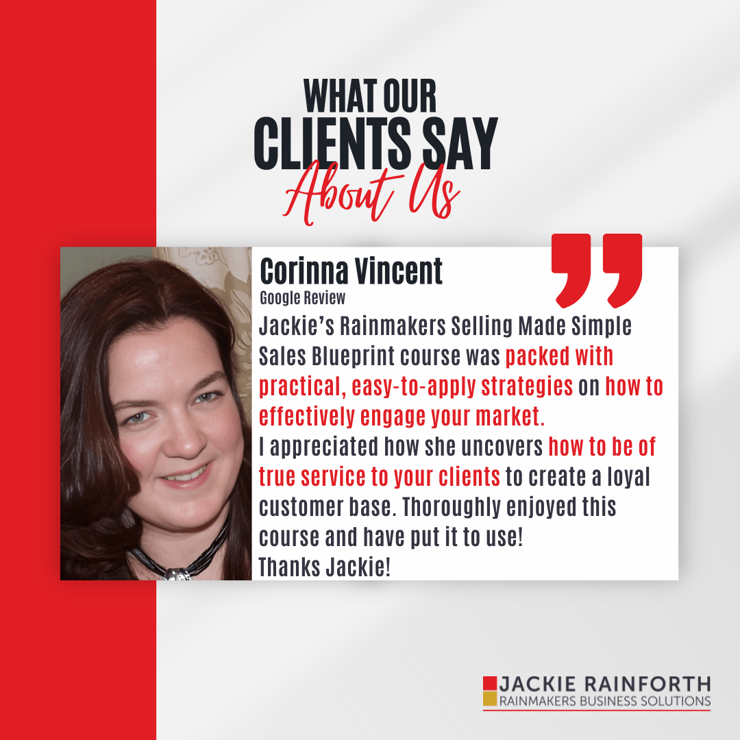 What our clients say - Corinna Vincent