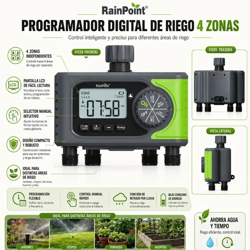 Programador 4 zonas digital