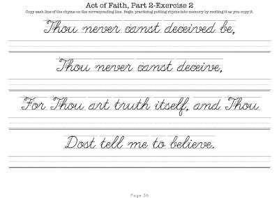 Catechism in Rhyme Series (Cursive): Acts of Faith, Hope, Love, and Contrition  Printable | Raising {&Teaching} Little Saints