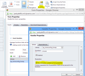 Pass execution context