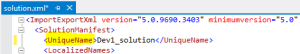 SolutionXml file